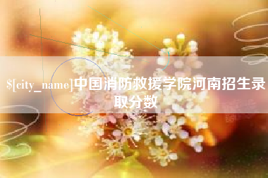 嵊州中国消防救援学院河南招生录取分数