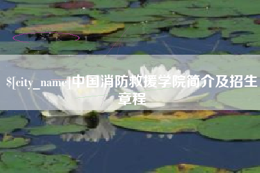嵊州中国消防救援学院简介及招生章程