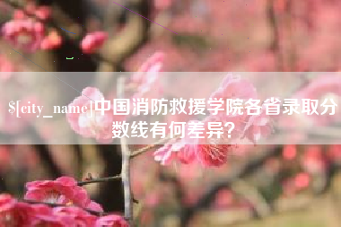 嵊州中国消防救援学院各省录取分数线有何差异？