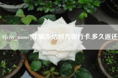 嵊州诈骗冻结对方银行卡,多久返还