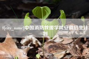 嵊州中国消防救援学院安徽招生计划