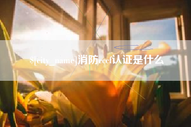 嵊州消防cccf认证是什么
