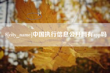 嵊州中国执行信息公开网有app吗