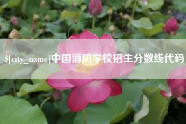 嵊州中国消防学校招生分数线代码