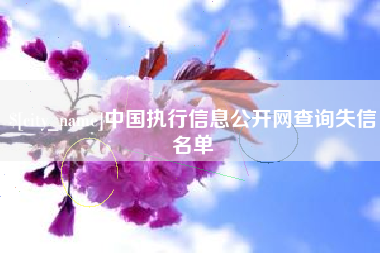 嵊州中国执行信息公开网查询失信名单