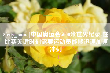 嵊州中国奥运会5000米世界纪录-在比赛关键时刻需要运动员能够迅速加速冲刺