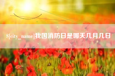 嵊州我国消防日是哪天几月几日