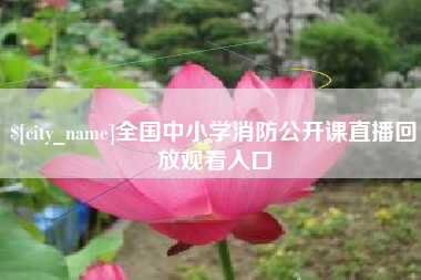 嵊州全国中小学消防公开课直播回放观看入口