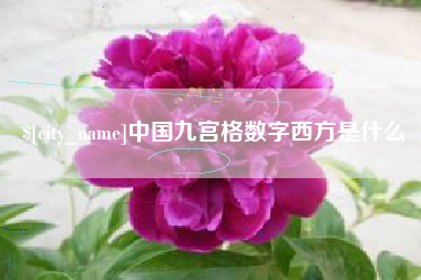 嵊州中国九宫格数字西方是什么