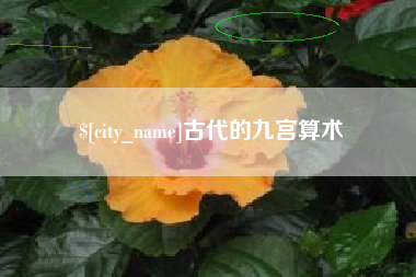 嵊州古代的九宫算术