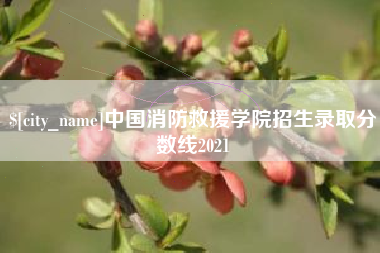 嵊州中国消防救援学院招生录取分数线2021