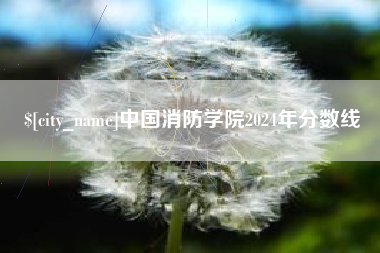 嵊州中国消防学院2024年分数线