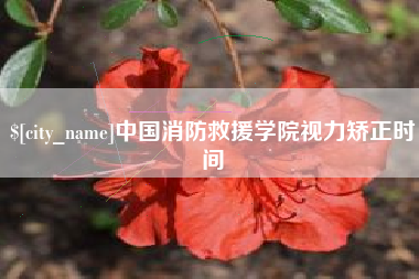 嵊州中国消防救援学院视力矫正时间