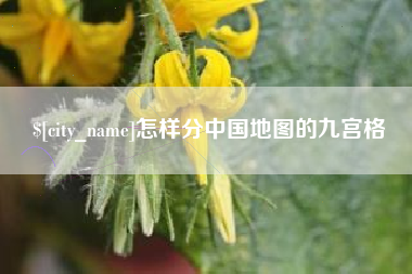 嵊州怎样分中国地图的九宫格