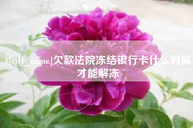 嵊州欠款法院冻结银行卡什么时候才能解冻