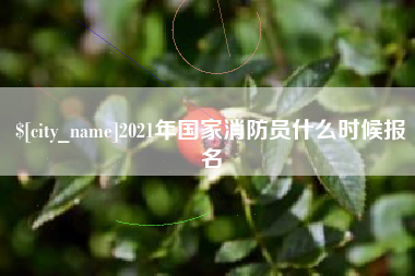 嵊州2021年国家消防员什么时候报名
