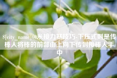 嵊州60米接力赛技巧-下压式则是传棒人将棒的前部由上向下传到接棒人手中