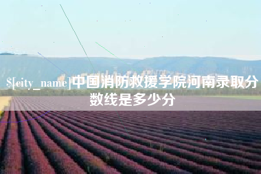 嵊州中国消防救援学院河南录取分数线是多少分
