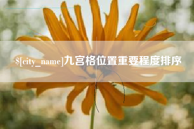 嵊州九宫格位置重要程度排序