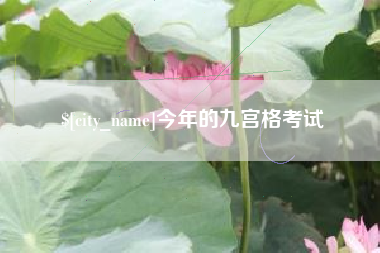 嵊州今年的九宫格考试