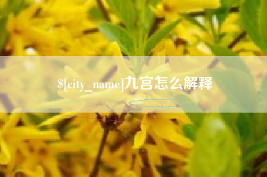 嵊州九宫怎么解释