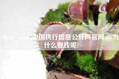 嵊州中国执行信息公开网官网app为什么要钱呢