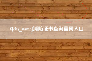 嵊州消防证书查询官网入口