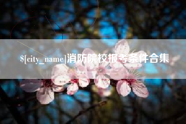 嵊州消防院校报考条件合集